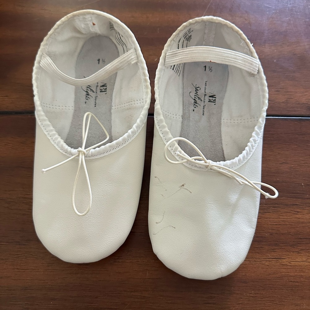 White Ballet Flats with Bow